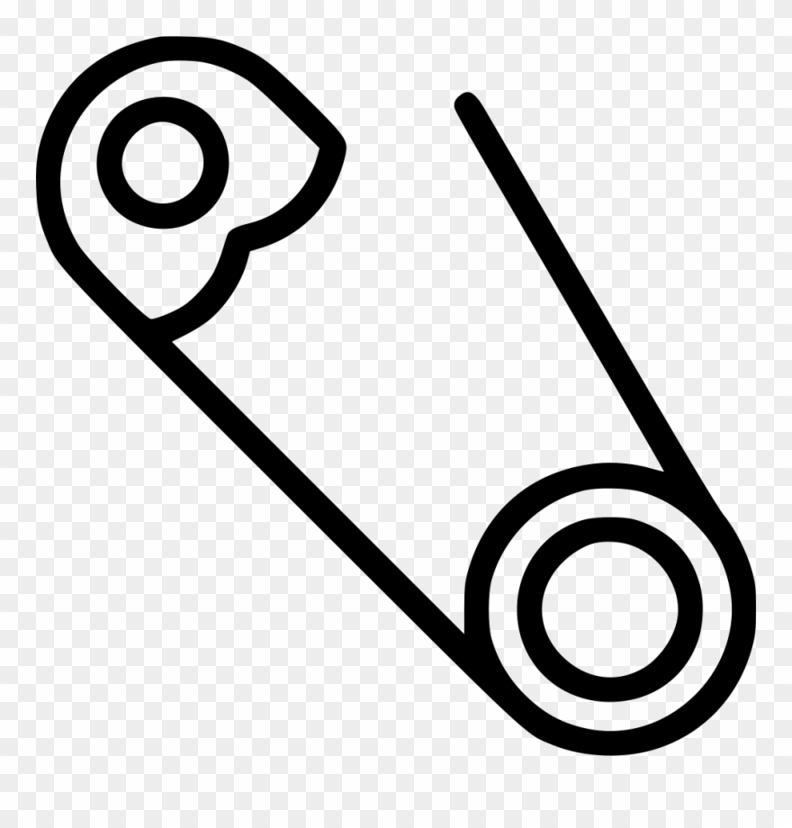 Safety Pin Open - Safety Pin Clip Art - Png Download