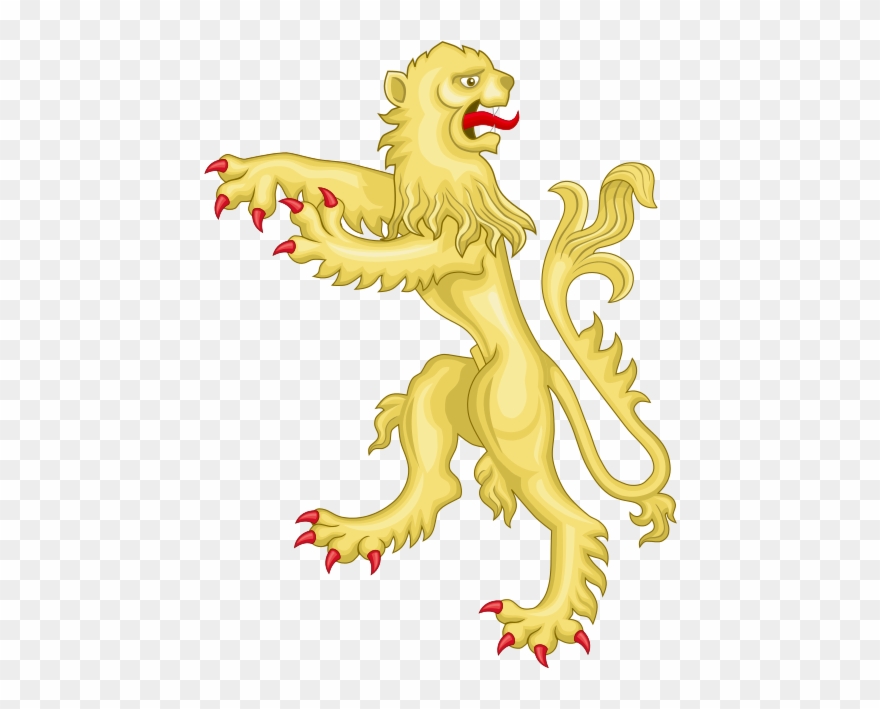 Lion Rampant Regardant, By Heralder - Royal Arms Of Ireland Clipart