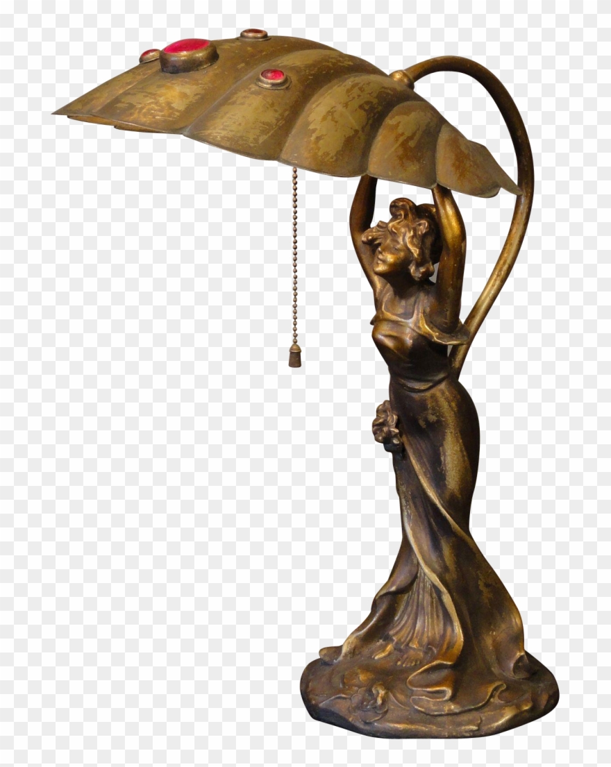 Art Desk Lamp Best Of Marvelous Art Nouveau Sweet Lady - Desk Lamp Clipart