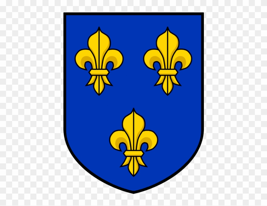 Ile France Coat Of Arms Shirt Fleur Lys Royal - Modern Black And White Clipart