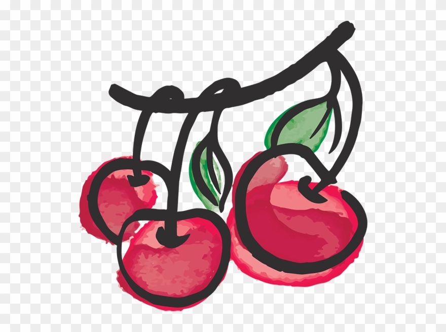 Cherries Illustration - Cherry Illustration Png Clipart
