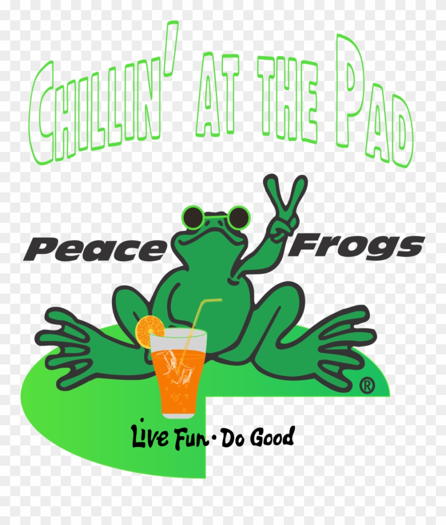 Playful, Feminine, Clothing T-shirt Design For Peace - Peace Frog Clipart
