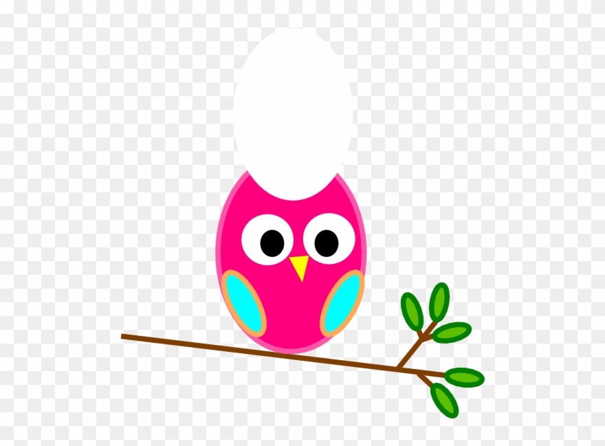 Clip Art - Pink And Green Owls - Png Download