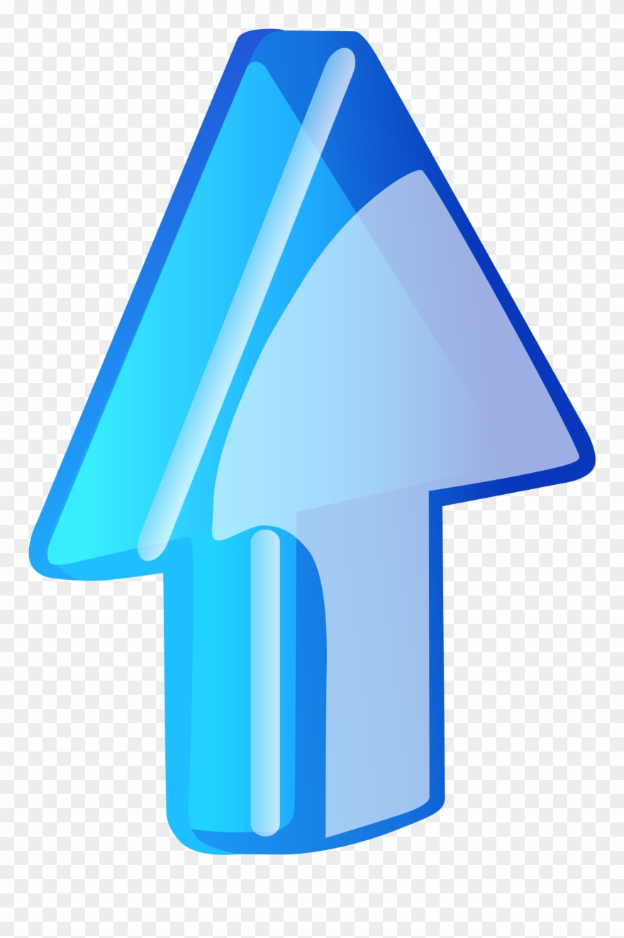 Open - Blue Glass Arrow Png Clipart