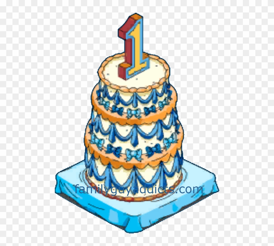 Happy Year And Clams Family Guy Addicts - Cake 1 Year With Candle Clipart