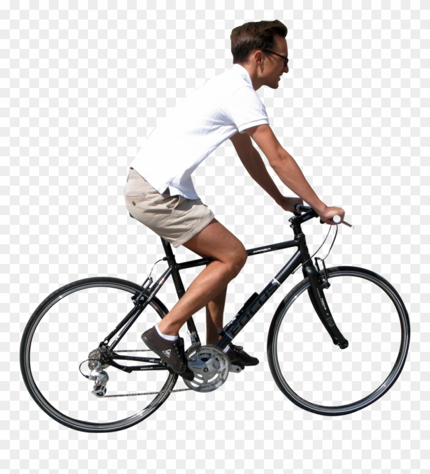 Clip Art Bike Transparent Male - People Bike Png