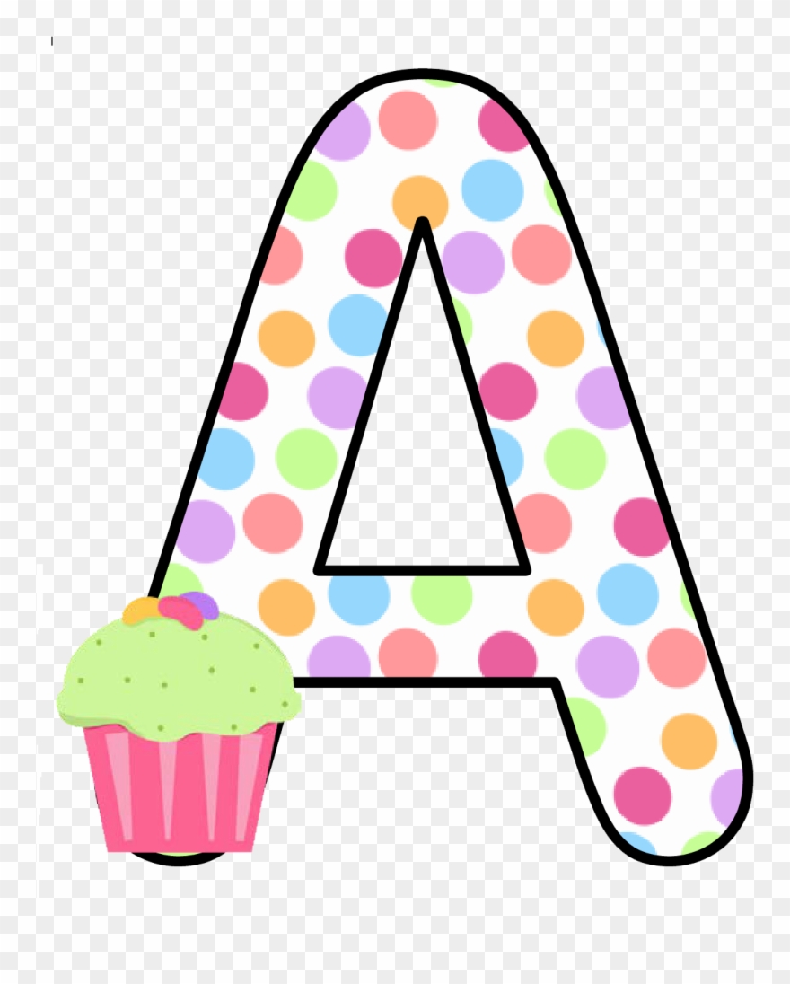 Ch B *✿* Alfabeto Cupcake De Kid Sparkz - Letter A Clipart Polka Dot - Png Download