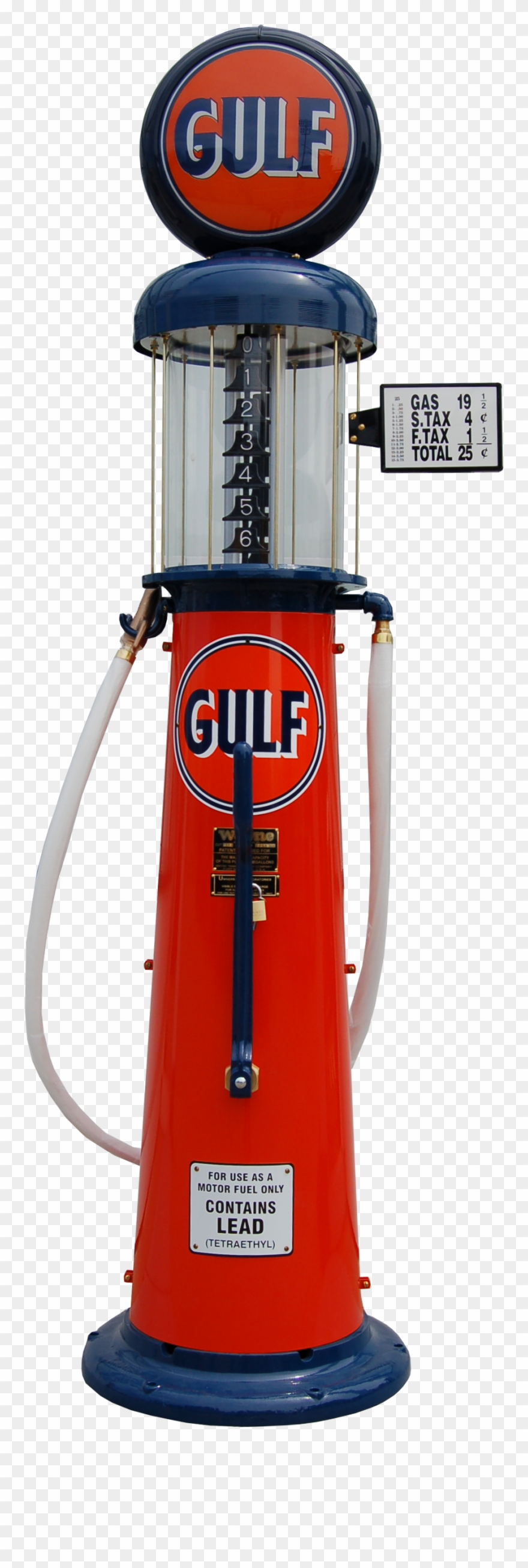 Wayne 615 Reproduction Visible 6 Gallon Pump-orange - Gulf Oil Clipart