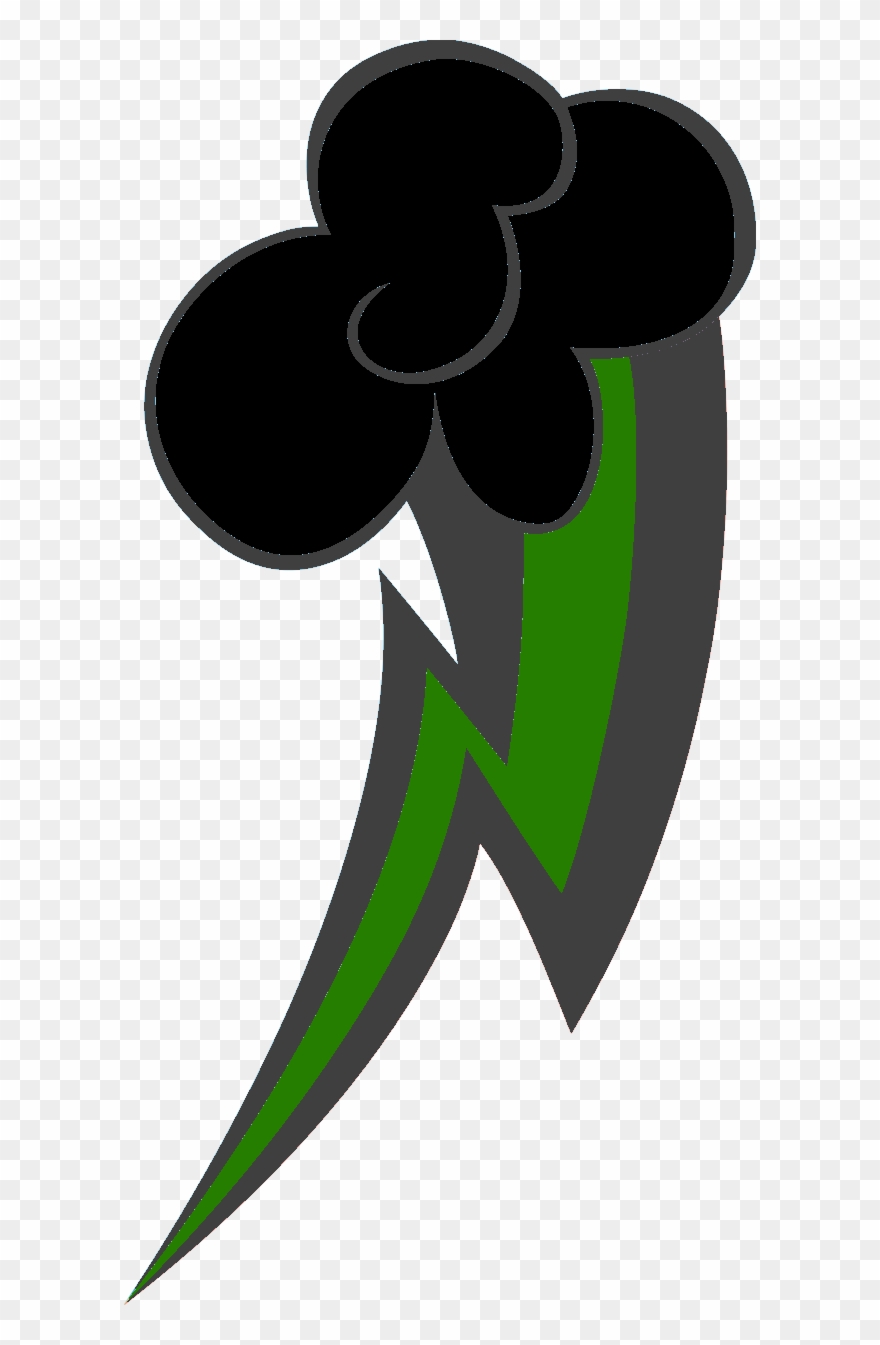 Green Lighting Bolt - Mlp Cutie Marks Lightning Bolt Clipart