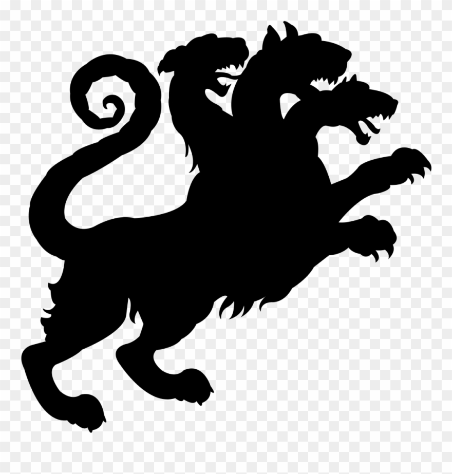 File - Cerberus Security - Svg - Cerberus Silhouette Clipart