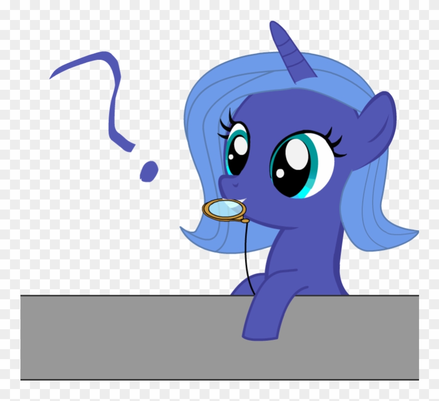 Gitpmcerberus, Filly, Monocle, Princess Luna, Question - Apple Bloom Clipart