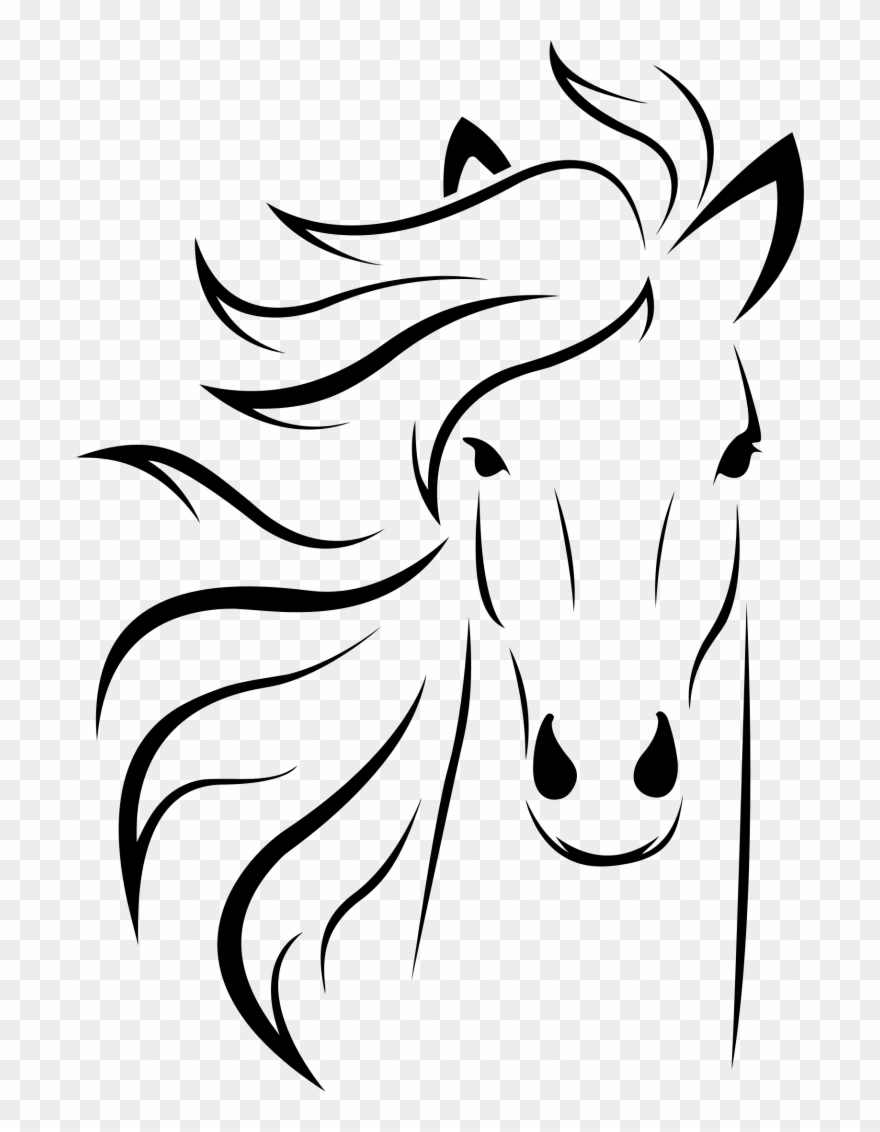 Medium Size Of How To Draw Horses Step By A Horse Eye - Horse Head Silhouette Clipart