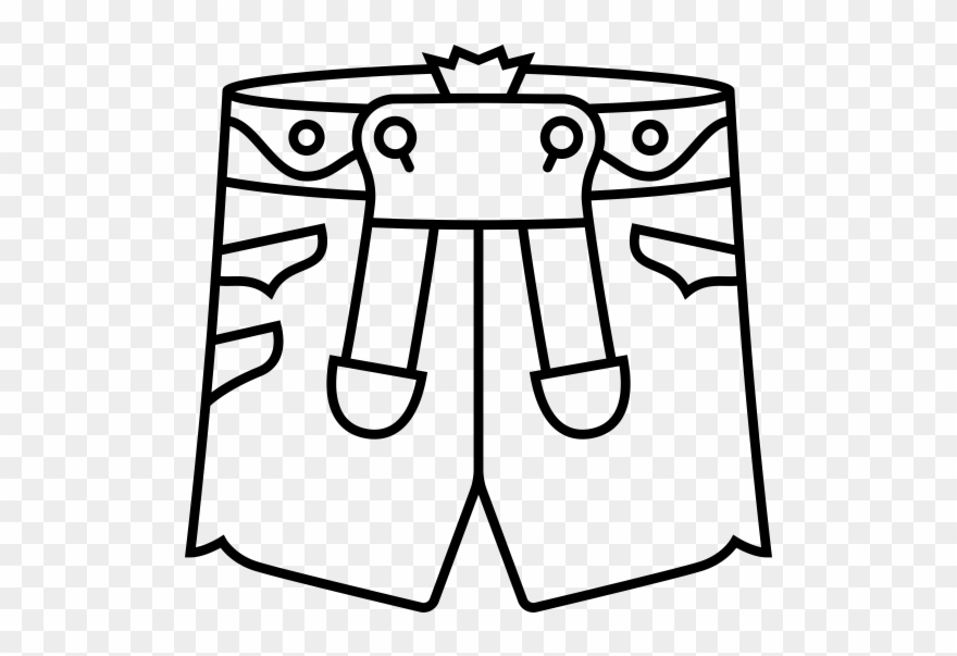 Lederhosen Long Drawing Clipart
