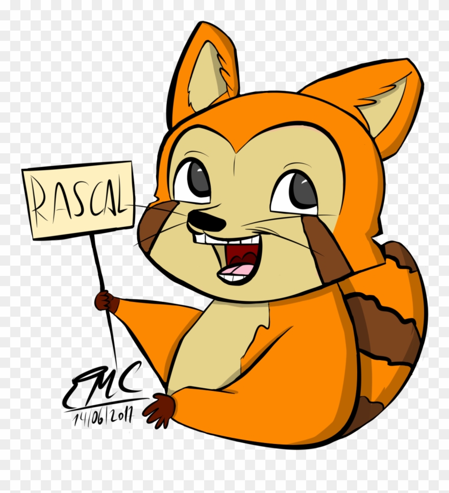 Rascal El Mapache - Cartoon Clipart