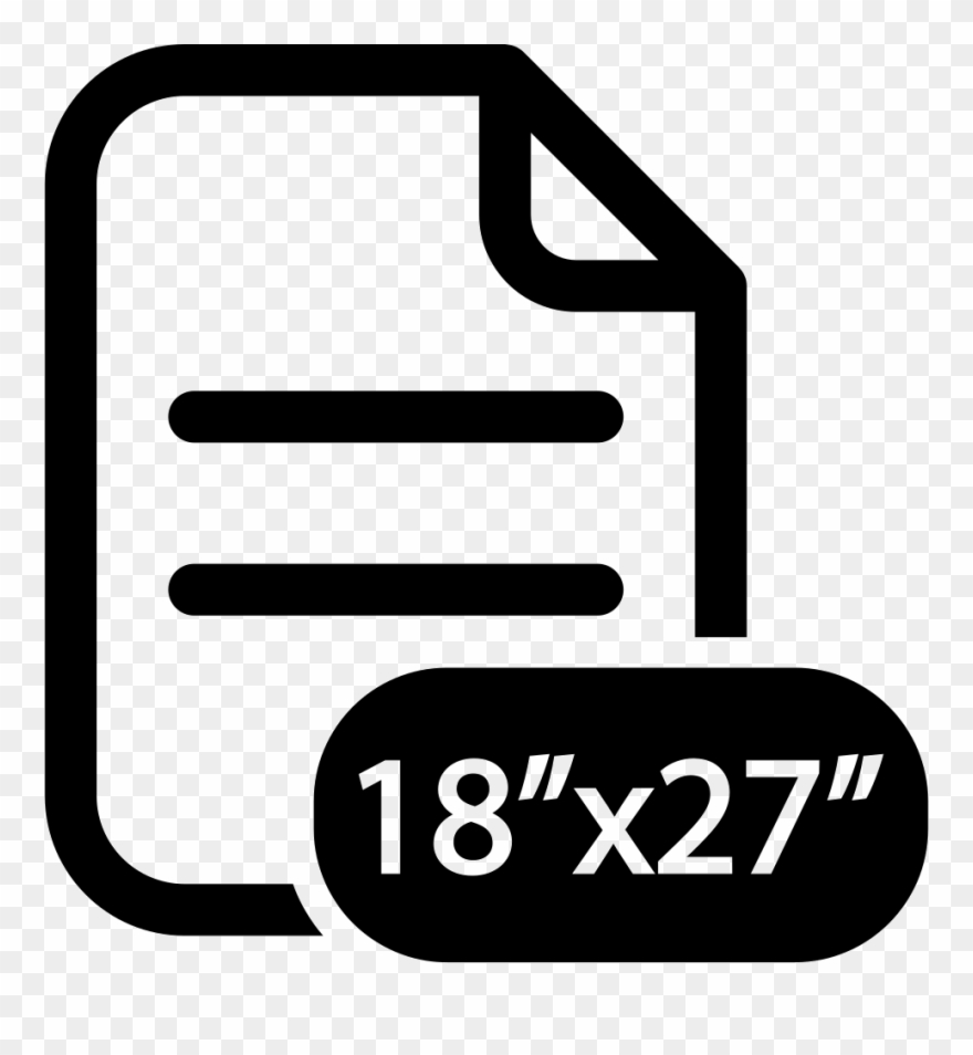 Folded Paper With 18 By 27 Size Comments - 20 By 30 Paper Size Clipart