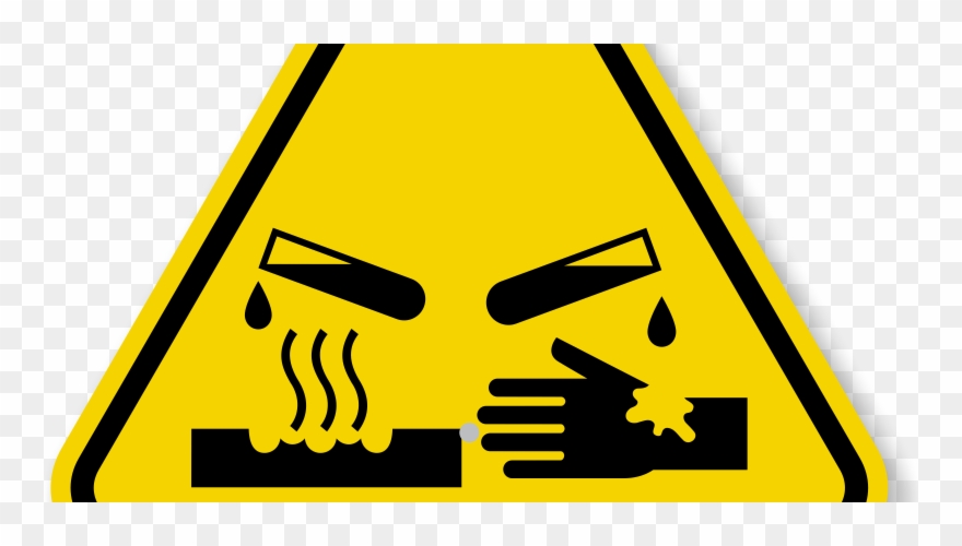 Corrosive Chemical Hazard Symbol Clipart