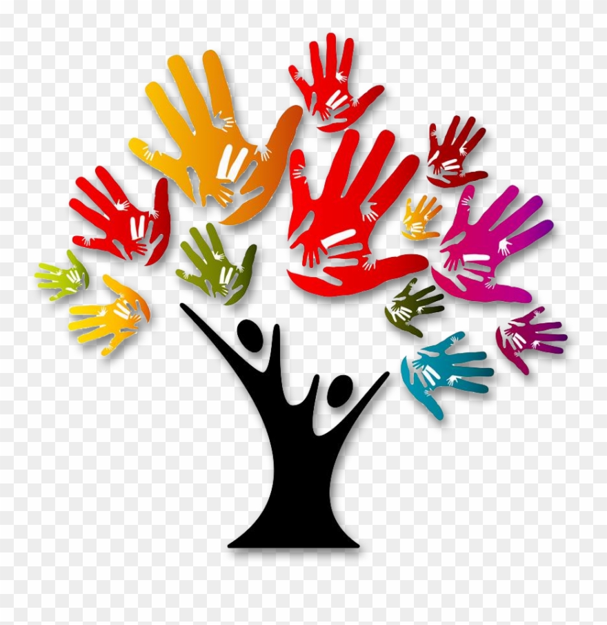 Community Early Learning Center - Tree With Hand Vinyl Decal Wall Car Laptop, 36 Inch Clipart