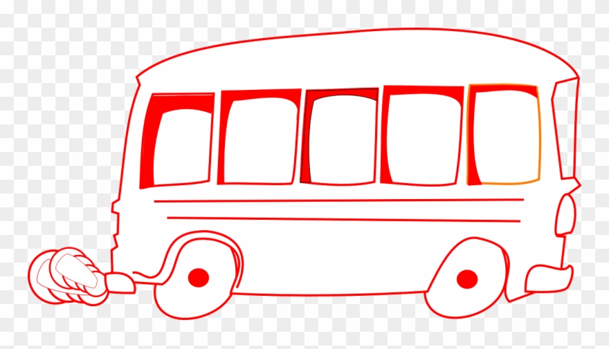 Black And White Bus Clipart - Png Download