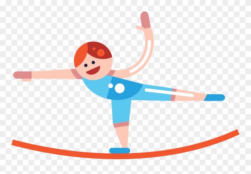 Picture Freeuse Library Cartoon Walking Creative Transprent - Walking On A Tight Rope Cartoon Clipart