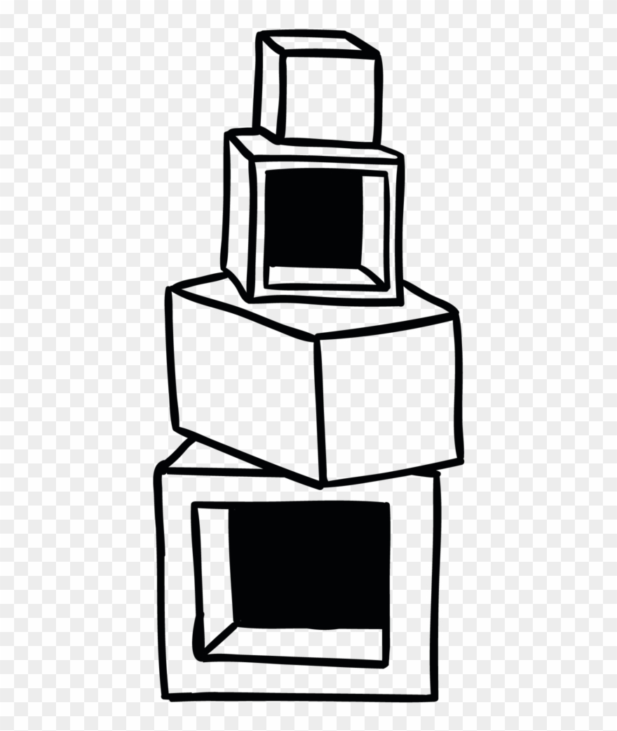 Nested Toys - Line Art Clipart