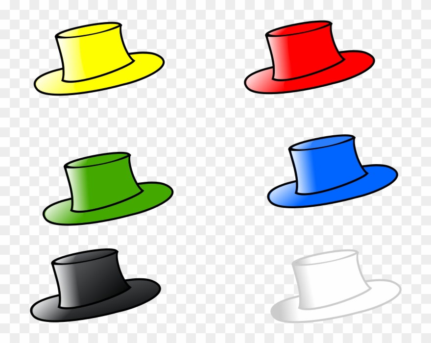 Clip Art Labels Images Gallery - Six Hats Clipart - Png Download