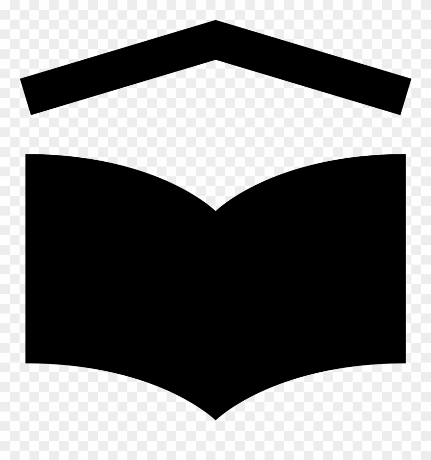 A School Symbol Is Shown With An Open Book And On Top Clipart