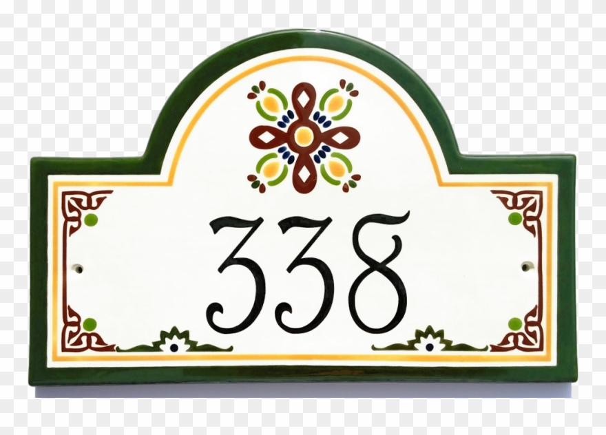 Our Ceramic House Number Plaques And House Number Signs - House Numbering Clipart