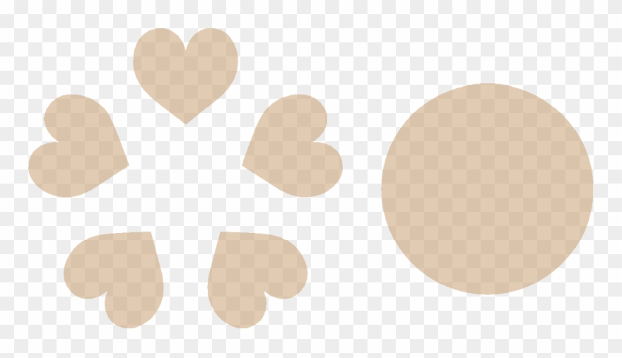 Cinq Petits Coeurs Classiques, Disposés En Cercle À - Circle Clipart