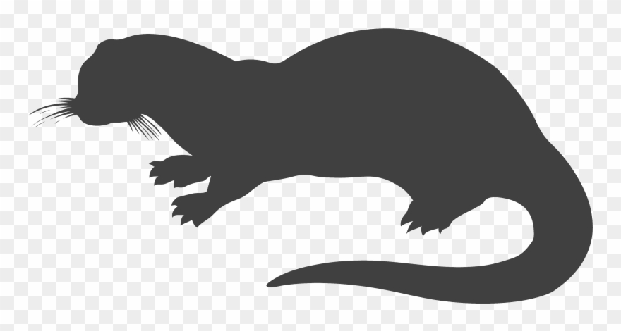 Silhouette Of Otter Clipart