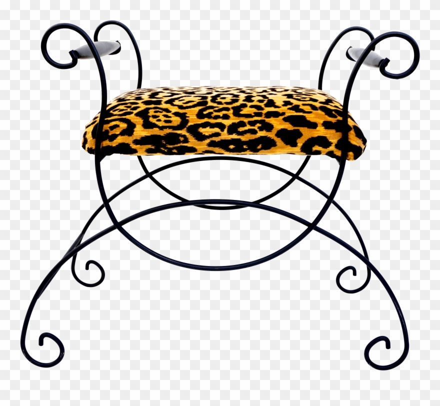 M#century Hollywood Regency Leopard Velvet Empire Style - Curtain Clipart