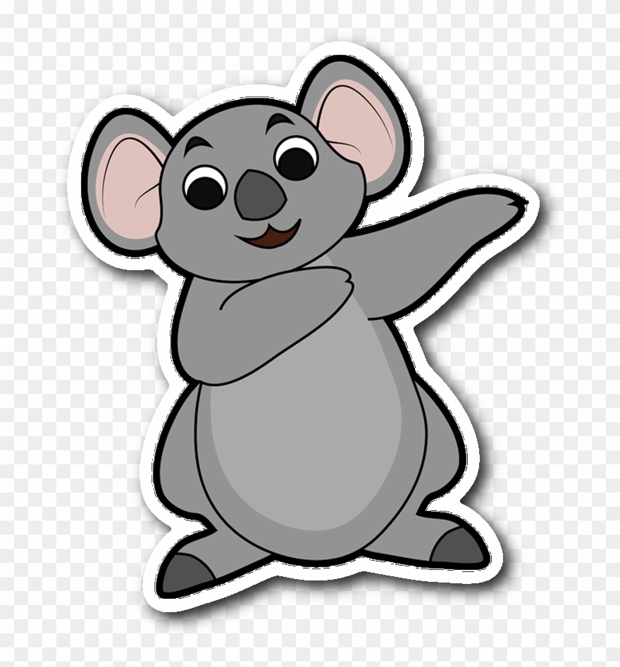 Koala Bear Sticker For Car Bumper, Dabbing Animal Lover Clipart
