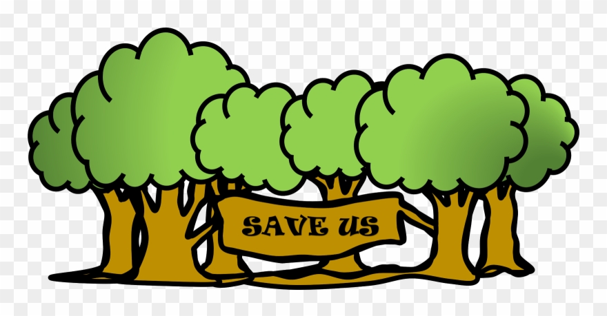 Save A Tree Clipart - Save Trees Clip Art - Png Download