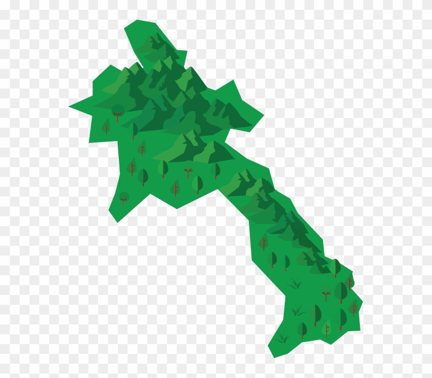 Laos - Laos Map Black Clipart