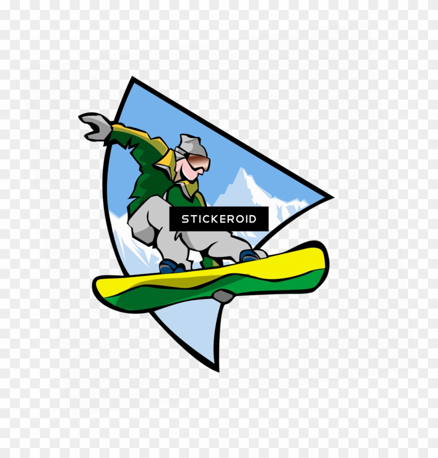 Sports Man Snowboarding - Snowboarding Man Trucker Hat, White And Black, One Clipart