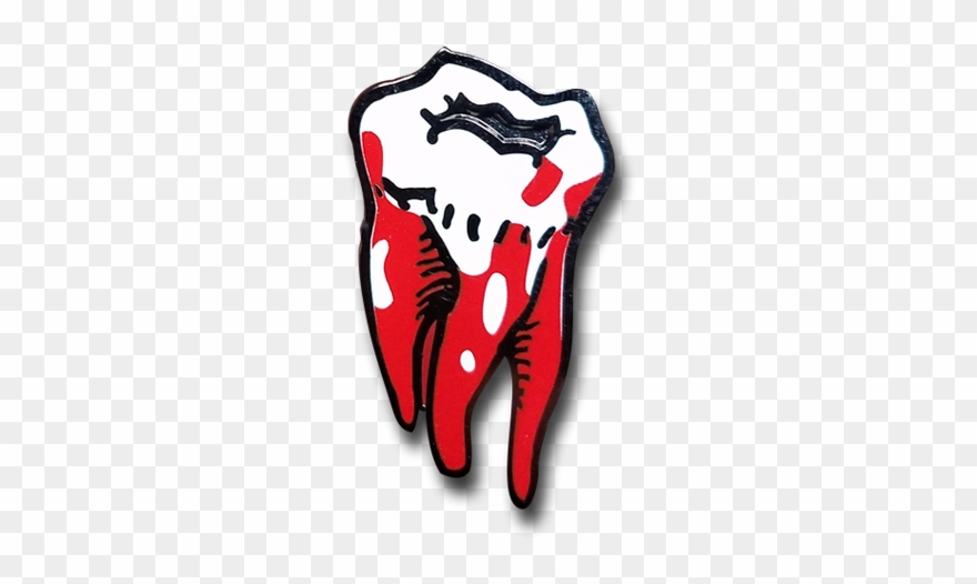 Bloody Cavity Pin With Silkscreen - Lapel Pin Clipart