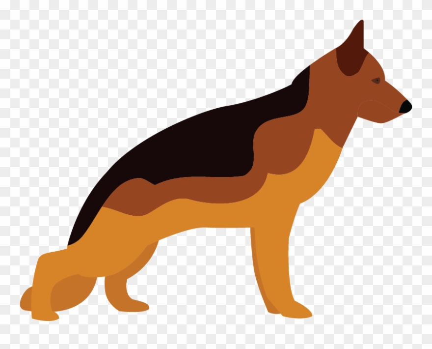 Added A German Shepard And A Saint Bernard To The Collection - German Shepherd Dog Clipart