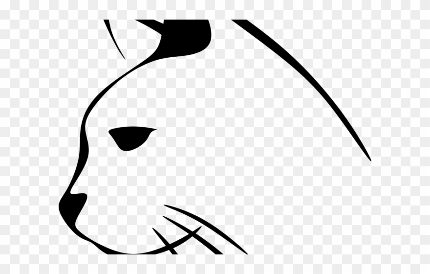 Cat Silhouette Outline - Cat Head Drawing Black Clipart