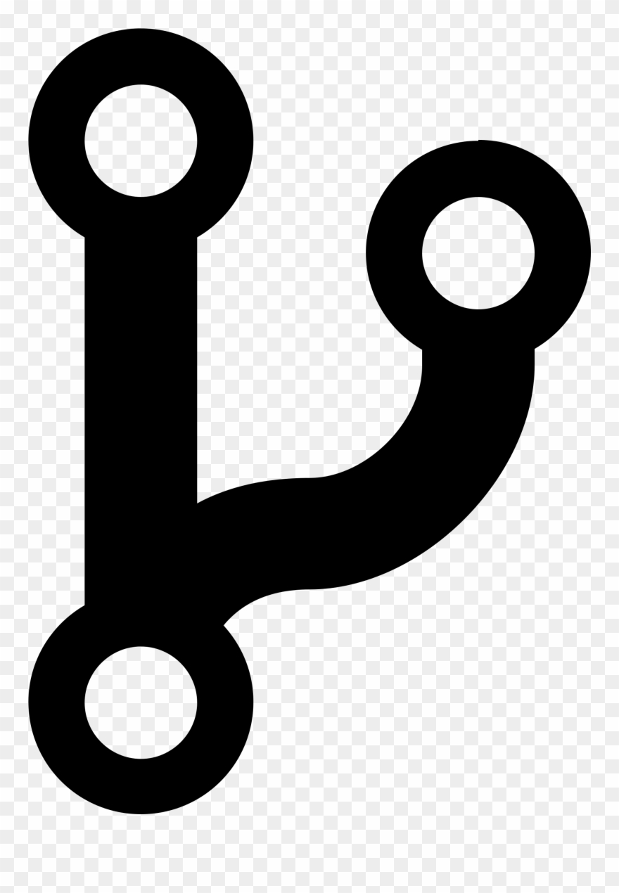 Github Icon Vector - Git Branch Icon Png Clipart