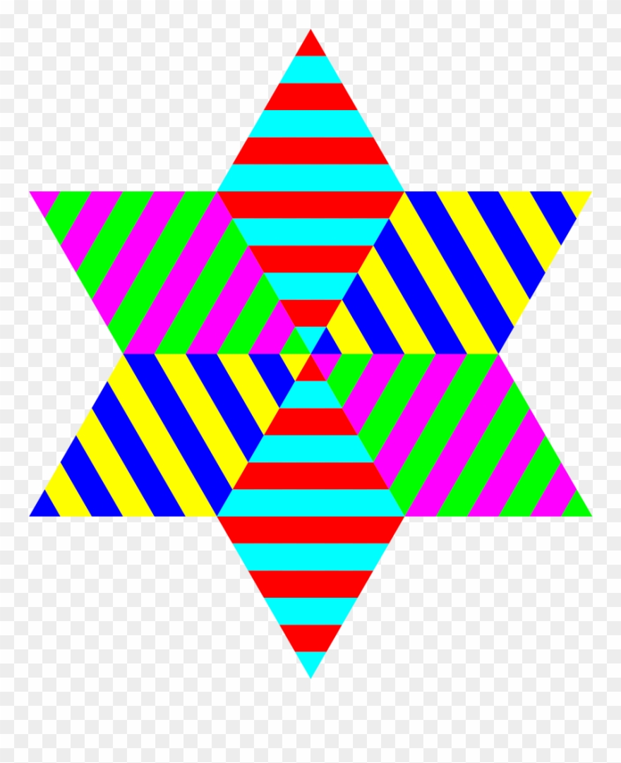 Hexagram Triangle Stripes - Cafepress Rainbow Stripped Six Pointed S Iphone 7 Tough Clipart
