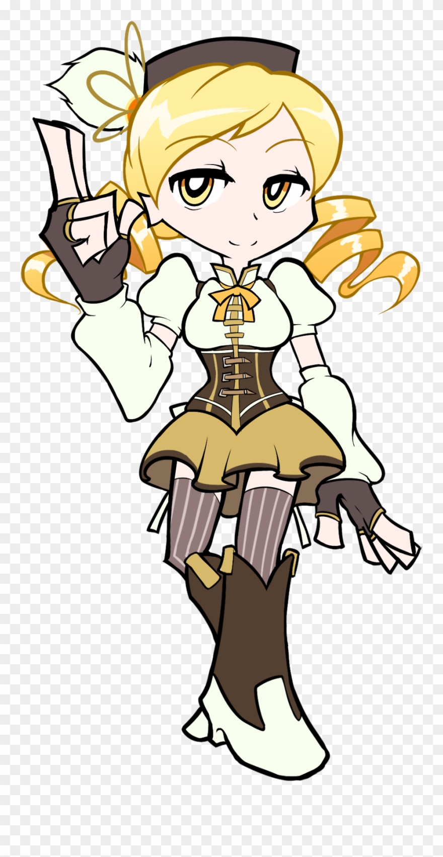Puella Magi Madoka Magica - Mami From Madoka Magica Panty And Stocking Style Clipart