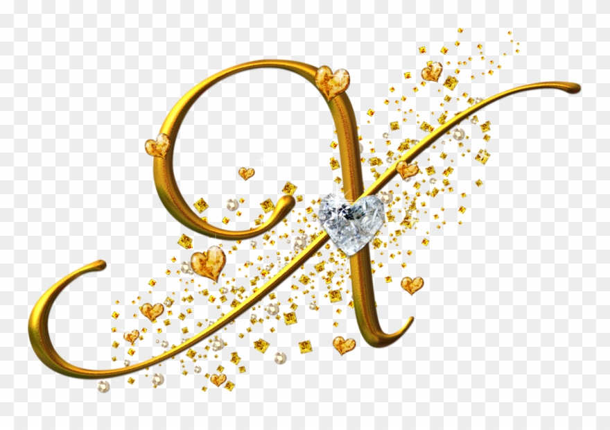 Flores Y Letras Para Decoupage - Letra X En Dorado Clipart