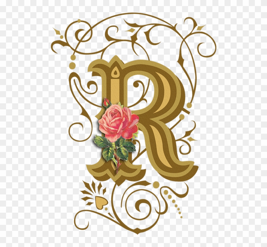 R Letters, Handwriting Styles And Monograms - Alphabet Letter R Chunk Snap Button Pendant Fits Snaps Clipart