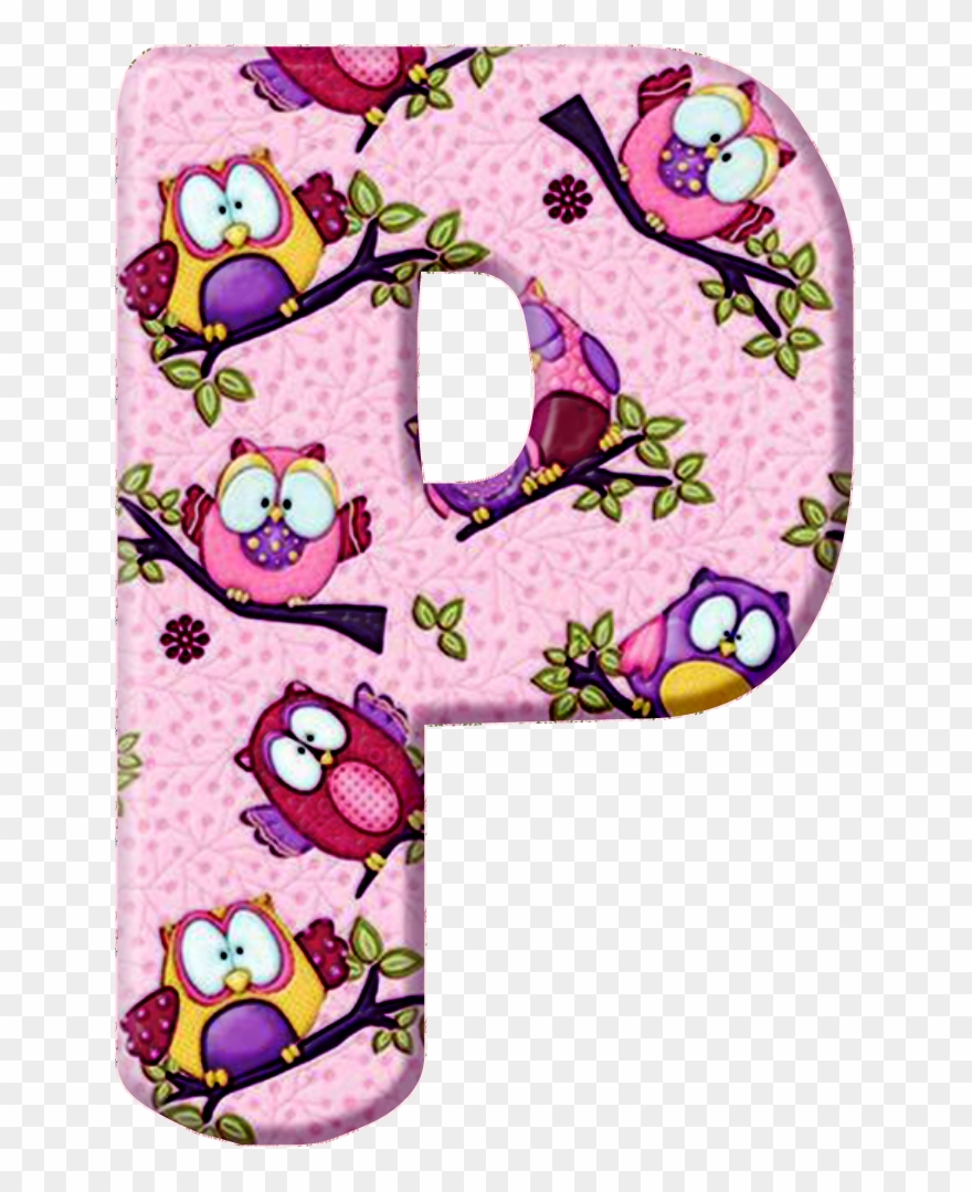 *✿**✿*p *✿**✿*de Alfabeto Decorativo - Alfabeto Decorativo Con Lechuzas Clipart