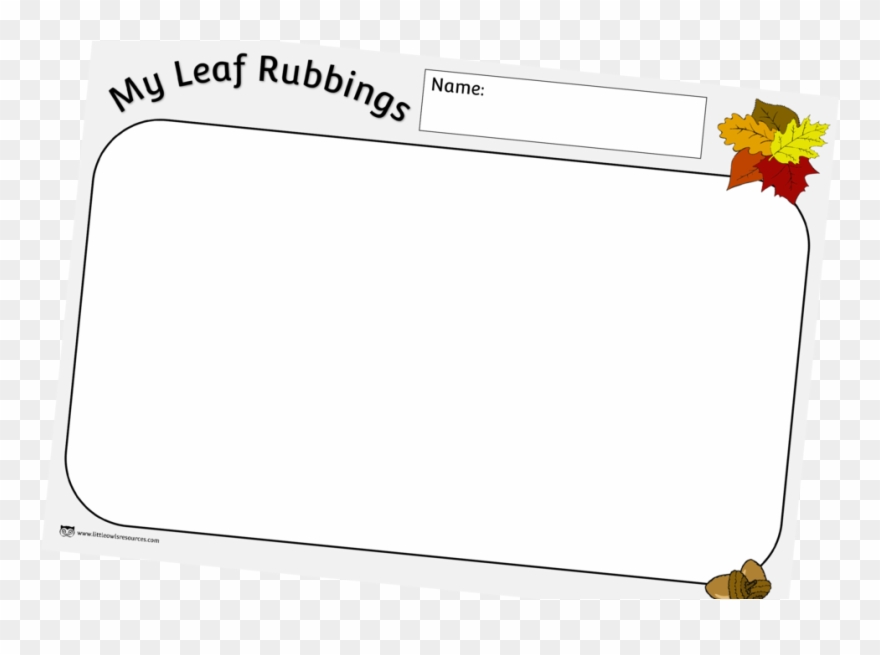 Autumn Leaf Rubbings Sheet/activity/template Clipart