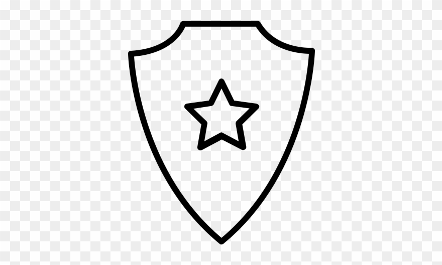 Security Badge Rubber Stamp - Placa De Policia Para Colorear Clipart