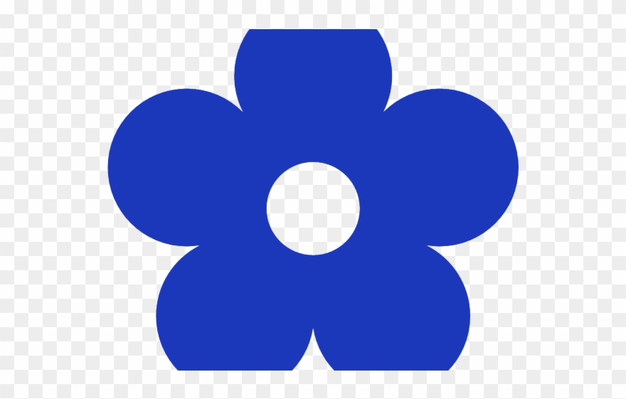 Sky Clipart Cute - Blue Clip Art Flower - Png Download