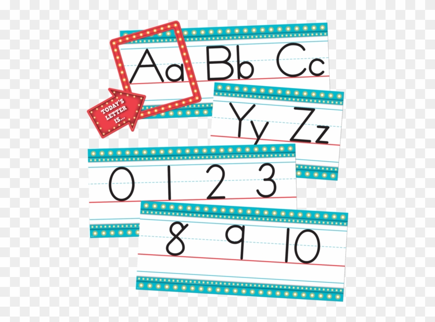 Marquee Alphabet Line Bulletin Board - Alphabet Of Lines Clipart