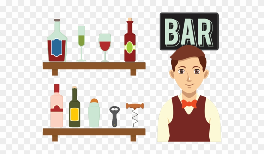Cocktails Clipart Bartender - Png Download