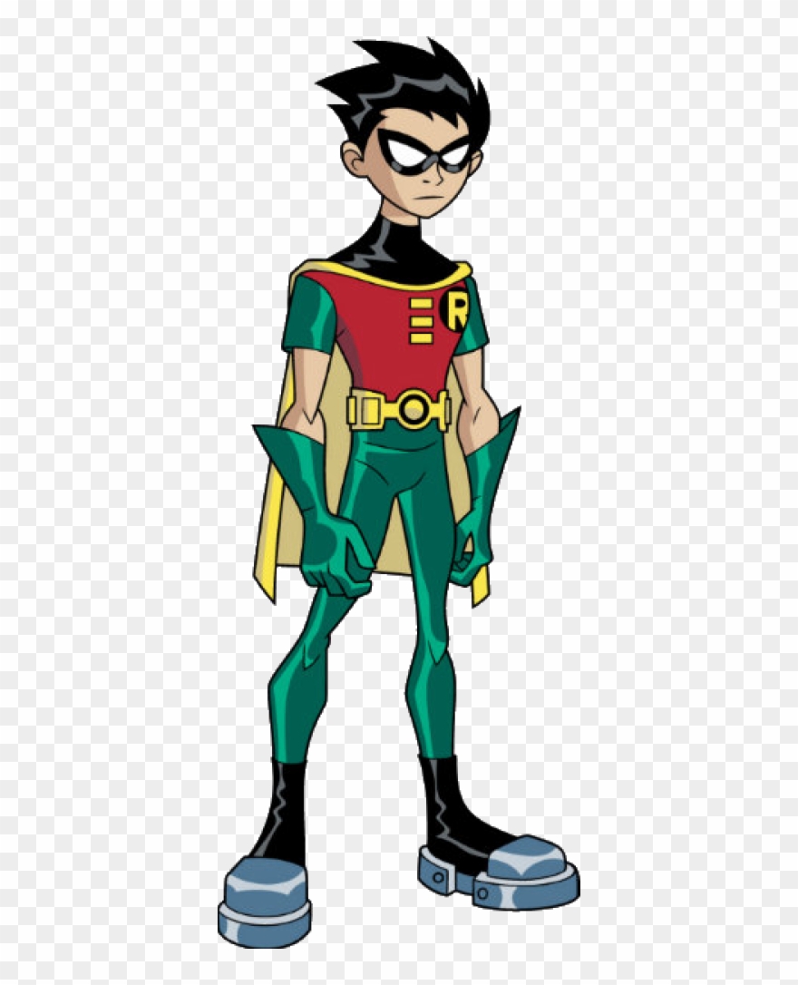 Superhero Robin Png Clipart - Teen Titans Robin Cartoon Transparent Png