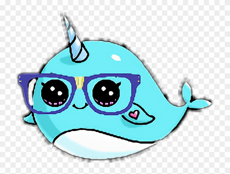 Transparent Download Adorkable Sticker By Summerinparis - Cute Narwhal Transparent Clipart - Png Download